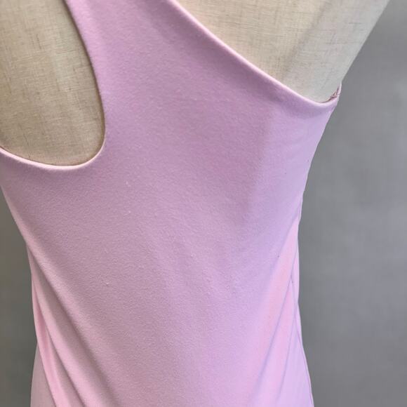 Abercrombie & Fitch pink cutout one shoulder seamless tank bodysuit size medium - Picture 12 of 14